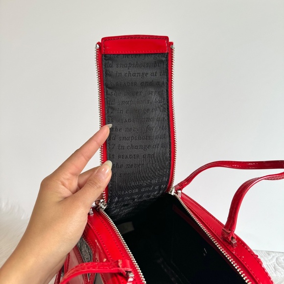 Kate Spade Rose Colored Glasses Red Car Novelty Bag / Leather Red Car Purse - Picture 10 of 16
